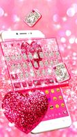 Pink Glitter Gravity Keyboard Theme💖 Affiche