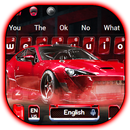 Red Racing Sports Car Keyboard Theme-APK