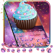”3D Cupcake Galaxy Gravity Keyboard Theme🎂