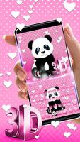Teclado Rosa Corações Panda imagem de tela 3