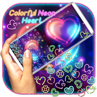 Colorful Neon Heart Gravity Keyboard ícone