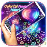 Colorful Neon Heart Gravity Keyboard icône