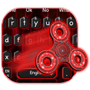 3D Red Neon Fidget Spinner Keyboard Theme⭕ APK