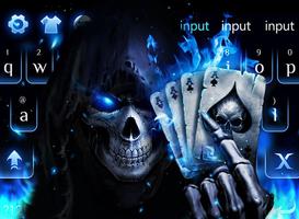 Horrible 3D Poker Skull Affiche