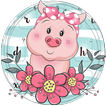 Live Cute Pink Pig Clavier Thème