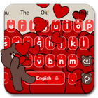 3D Live Cute Brown Bear Keyboard Theme🐻 icône