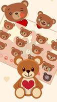 3D Live Cute Brown Bear Keyboard Theme🐻 capture d'écran 2