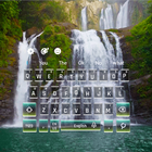 3D Live Natural Waterfall Keyboard Theme icône