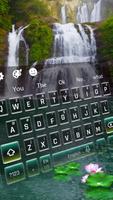 3D Live Natural Waterfall Keyboard Theme Affiche