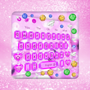 Pink Diamond Heart Gravity Keyboard Theme APK