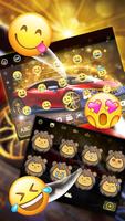 3D Gold Wonder Goddess Car Gravity Keyboard Theme capture d'écran 2