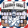 ”Beard Barbershop Men’s Barber 3D Keyboard Theme