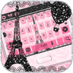 Pink Paris Rose Keyboard Eiffel Tower Theme