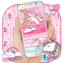 Cuteness Pink Rainbow Unicorn Keyboard APK