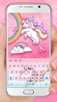 Cuteness Pink Rainbow Unicorn Keyboard capture d'écran 3