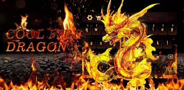 Fire Dragon Gold Flame  Keyboard