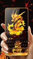 Clavier Golden Dragon Flame capture d'écran 3