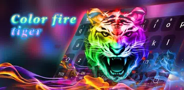 Bunte Feuer Tiger Keyboard