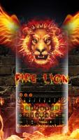 پوستر Fire Lion Fire Wings Free Animal Keyboard