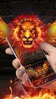 Fire Lion Fire Wings Free Animal Keyboard تصوير الشاشة 1