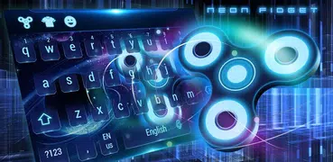 Fidget spinner 3D neon keyboard