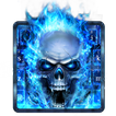 Blue Fire Skull Keyboard