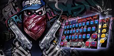 Graffiti Skull Keyboard Theme