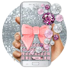 Pink Diamond Lace Bow Keypad APK Herunterladen