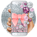 Pink Diamond Lace Bow Keyboard APK