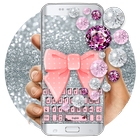 Pink Diamond Lace Bow Keyboard آئیکن