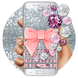 Pink Diamond Lace Bow Keypad icône