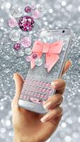 Pink Diamond Lace Bow Keyboard اسکرین شاٹ 2