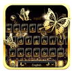 Gold Butterflies Keyboard Theme