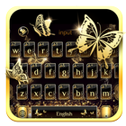 Gold Butterflies Keyboard Theme icon