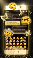 Gold Butterflies Keyboard Theme 스크린샷 3