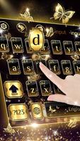 Gold Butterflies Keyboard Theme スクリーンショット 2