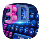 3D Laser tech keyboard icon