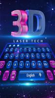 3D Laser tech keyboard poster