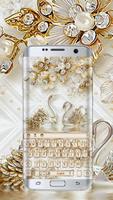 Pearl Diamond Luxury Gold Theme Affiche