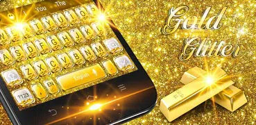 Gold Glitter Emoji Keyboard