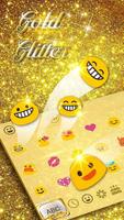 Gold Glitter Emoji Keyboard تصوير الشاشة 3