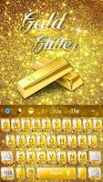 Gold Glitter Emoji Keyboard الملصق