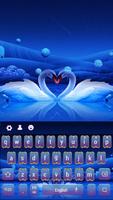 Swan Love blue Pure Lake Keyboard screenshot 3