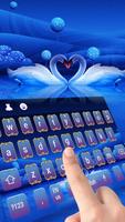 Swan Love blue Pure Lake Keyboard تصوير الشاشة 1