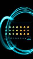 Cool Blue Neon light  Keyboard Theme imagem de tela 3