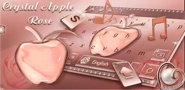 Crystal Apple Rose Gold - Music Keyboard Theme