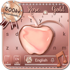 آیکون‌ Crystal Apple Rose Gold - Music Keyboard Theme
