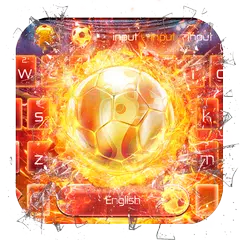 Flamme Gold Fußball Tastatur Thema APK Herunterladen