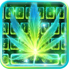 Neon Smoking Weed Keyboard Theme APK download