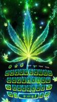 Neon Smoking Weed Keyboard Theme poster